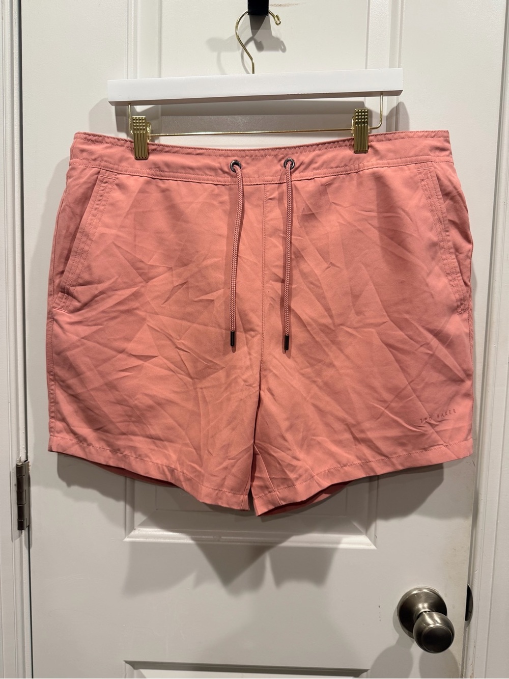 Ted Baker pinkish orange Drawstring Swim Shorts